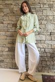 Nantucket Ruffle Blouse Soft Olive